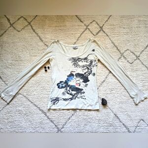 Lucky Brand vintage light blue long sleeve shirt